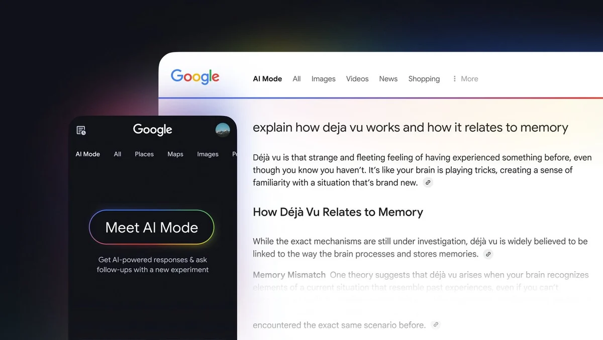 Google AI Mode sur ordinateur et sur mobile